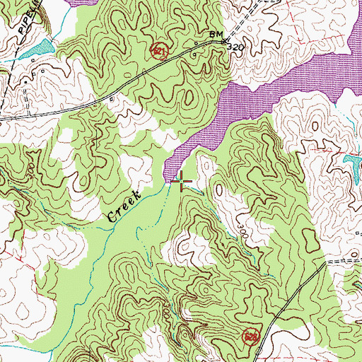 Topographic Map of Gold Mine Creek, VA