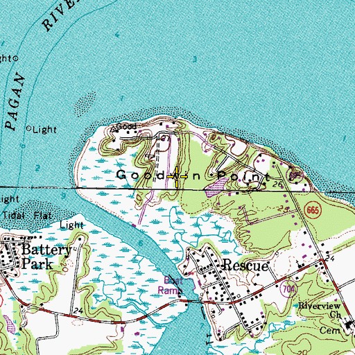 Topographic Map of Rainbow Farm Point, VA