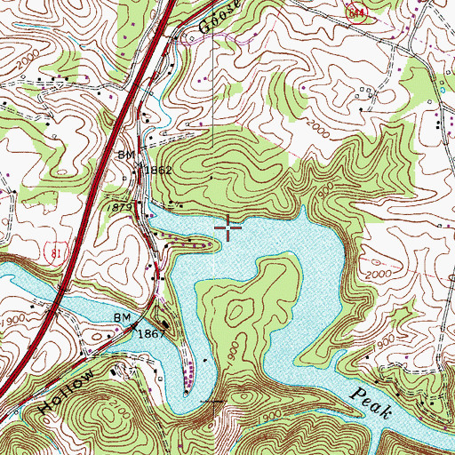 Topographic Map of Goose Creek, VA