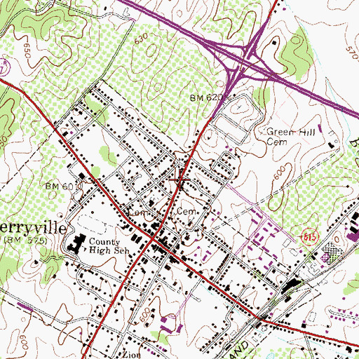 Topographic Map of Grafton School, VA