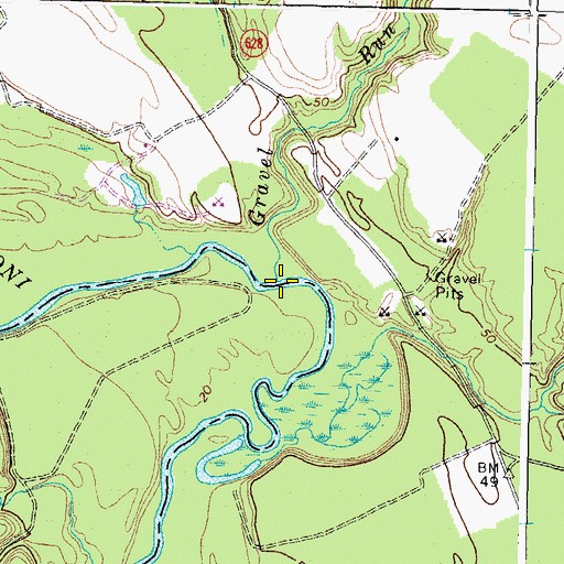 Topographic Map of Gravel Run, VA