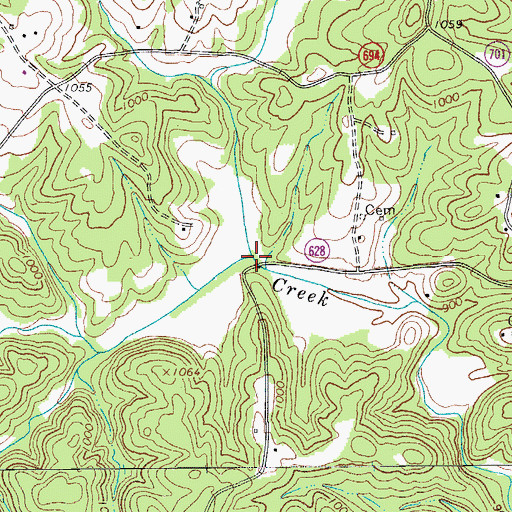 Topographic Map of Grays Fork, VA