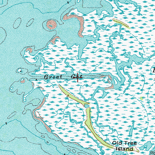 Topographic Map of Great Gut, VA