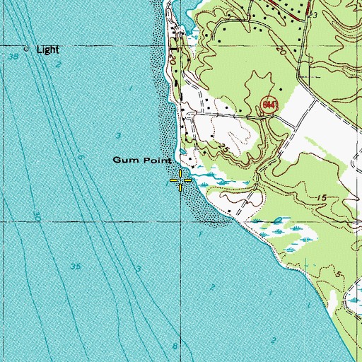 Topographic Map of Gum Point, VA