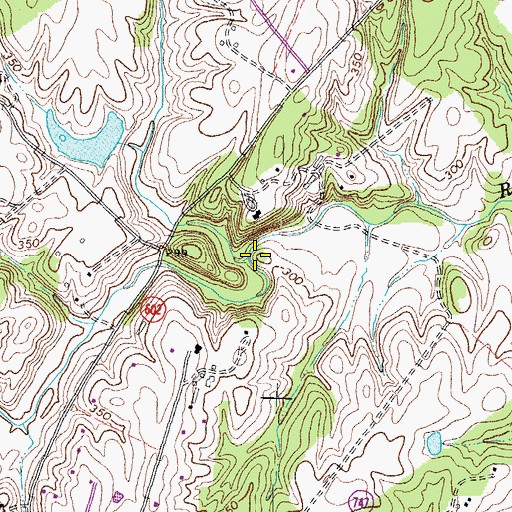 Topographic Map of Gupton Run, VA