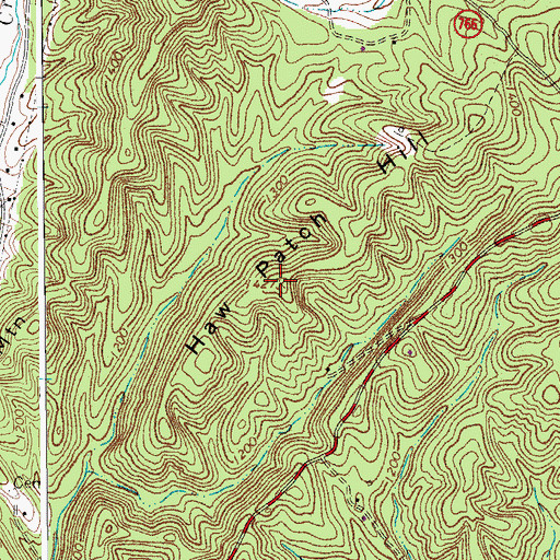Topographic Map of Haw Patch Hill, VA