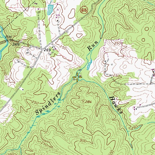 Topographic Map of Hawks Branch, VA