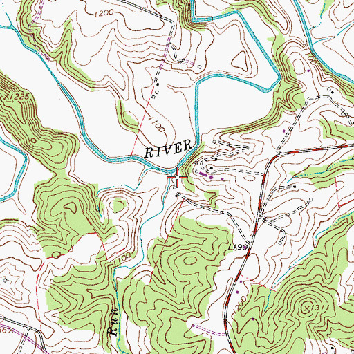 Topographic Map of Hay Run, VA