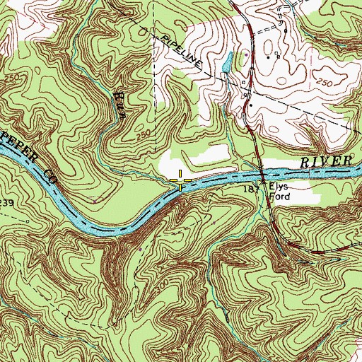 Topographic Map of Hazel Run, VA