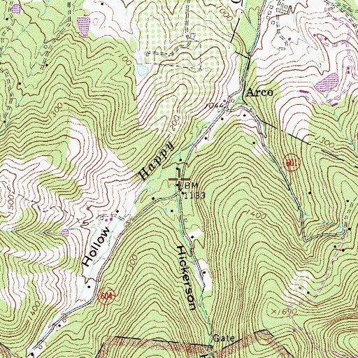 Topographic Map of Hickerson Hollow, VA