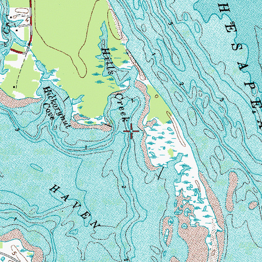 Topographic Map of Hills Creek, VA