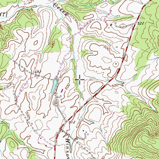 Topographic Map of Hinson Hollow Branch, VA