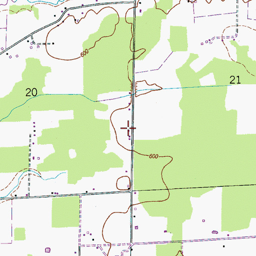 Topographic Map of Colliers Chapel Church, AL