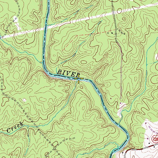 Topographic Map of Hogan Creek, VA