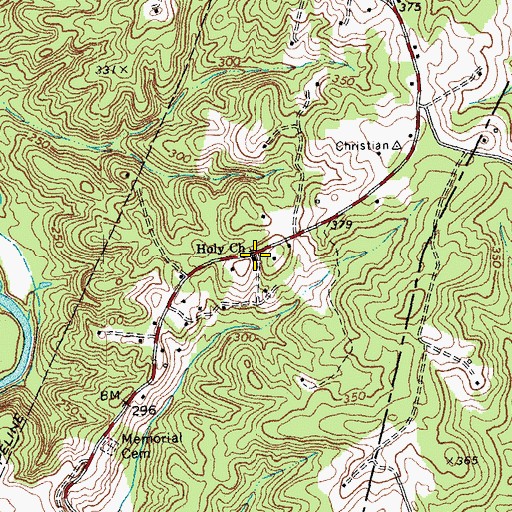 Topographic Map of Holy Church, VA