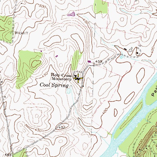Topographic Map of Holy Cross Monastery, VA