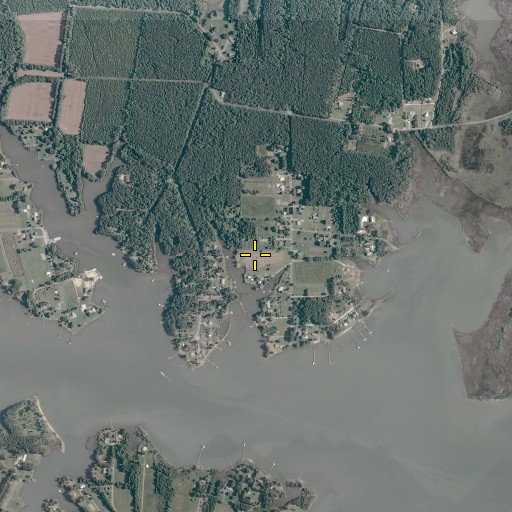 Aerial/Satellite Image of Horn Harbor Cemetery, VA