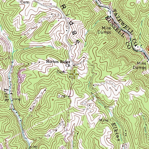 Topographic Map of Horton Ridge Church, VA