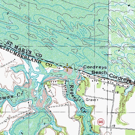 Topographic Map of Hull Creek, VA