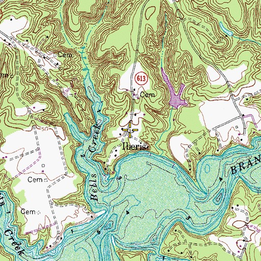 Topographic Map of Iberis, VA