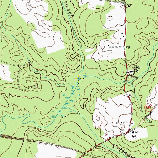 Topographic Map of Indian Branch, VA