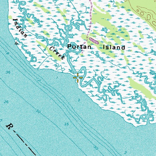 Topographic Map of Indian Creek, VA