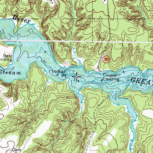 Topographic Map of Indian Point, VA