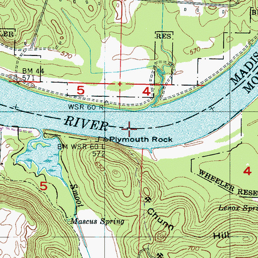 Topographic Map of Draper Ferry (historical), AL