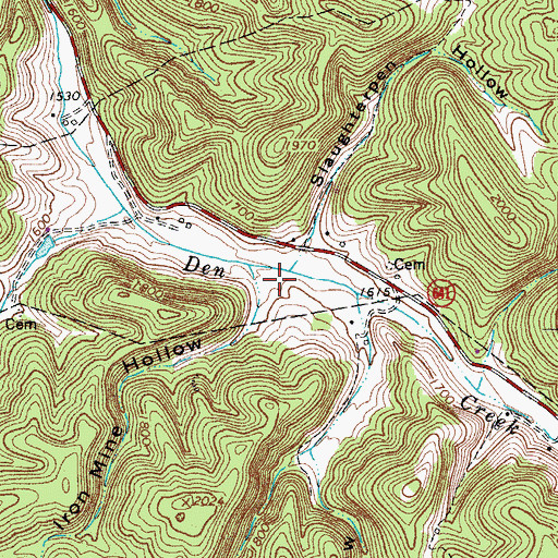 Topographic Map of Iron Mine Hollow, VA