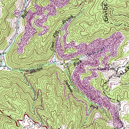 Topographic Map of Jackson Fork, VA