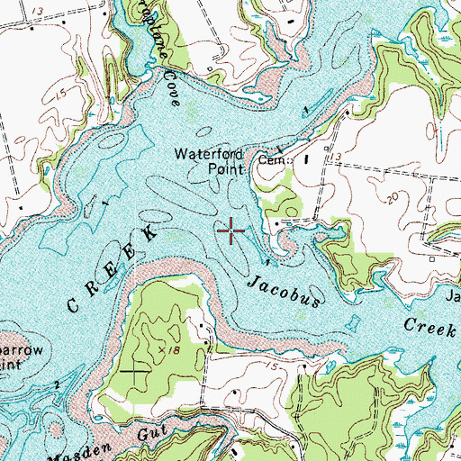 Topographic Map of Jacobus Creek, VA