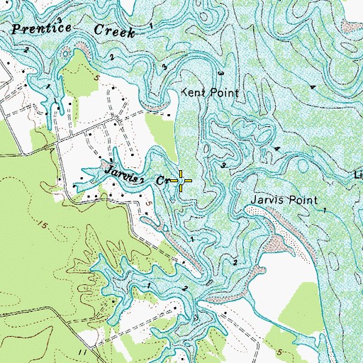 Topographic Map of Jarvis Creek, VA
