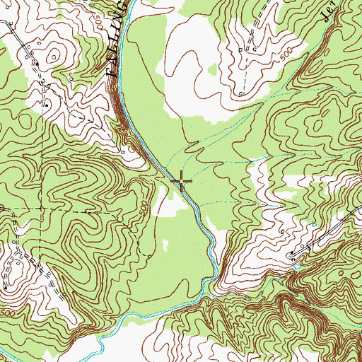 Topographic Map of Jerrys Branch, VA