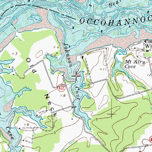 Topographic Map of Johnson Cove, VA