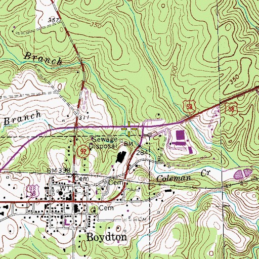Topographic Map of Jolly Hollow Branch, VA
