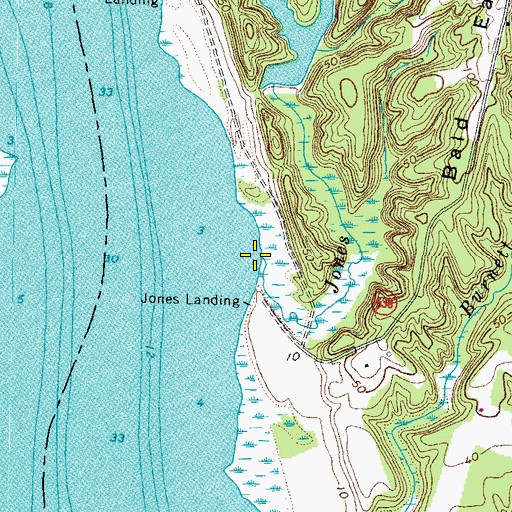 Topographic Map of Jones Creek, VA