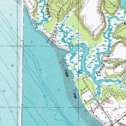 Topographic Map of Jones Creek, VA