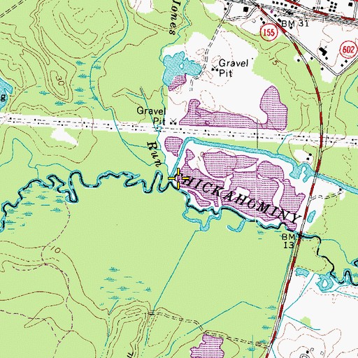 Topographic Map of Jones Run, VA
