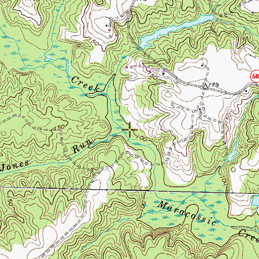 Topographic Map of Jones Run, VA