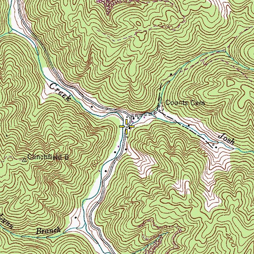 Topographic Map of Josh Branch, VA