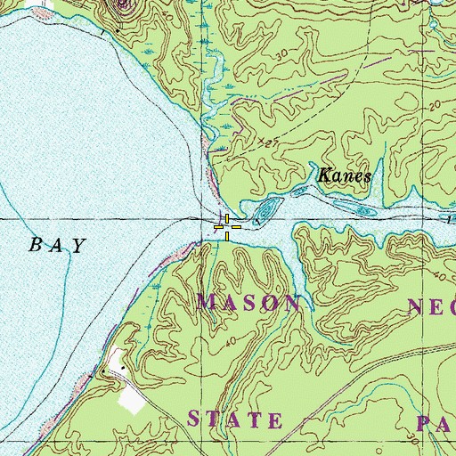 Topographic Map of Kanes Creek, VA