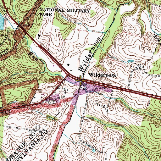 Topographic Map of Keatons Run, VA