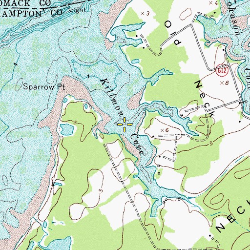 Topographic Map of Killmon Cove, VA