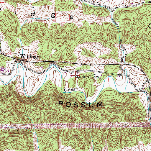 Topographic Map of Larkin Cemetery, VA