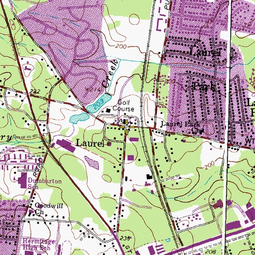Topographic Map of Laurel, VA