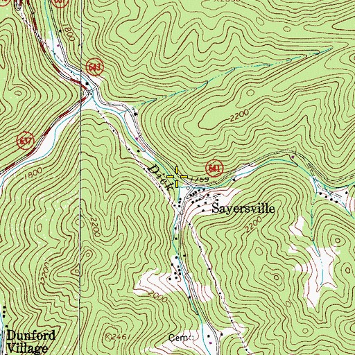 Topographic Map of Laurel Fork, VA