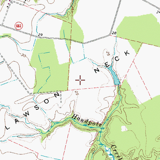Topographic Map of Lawson Neck, VA