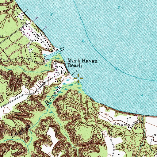 Topographic Map of Laytons Branch, VA