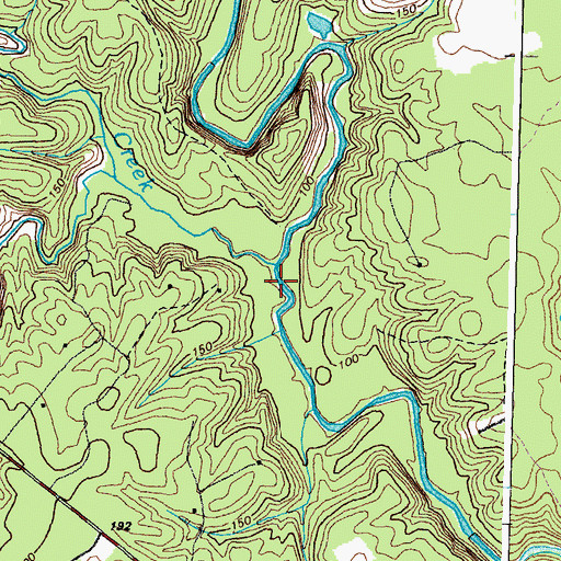 Topographic Map of Licking Creek, VA