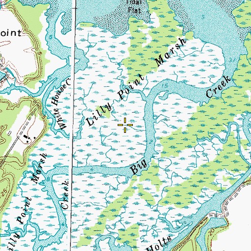 Topographic Map of Lilly Point Marsh, VA